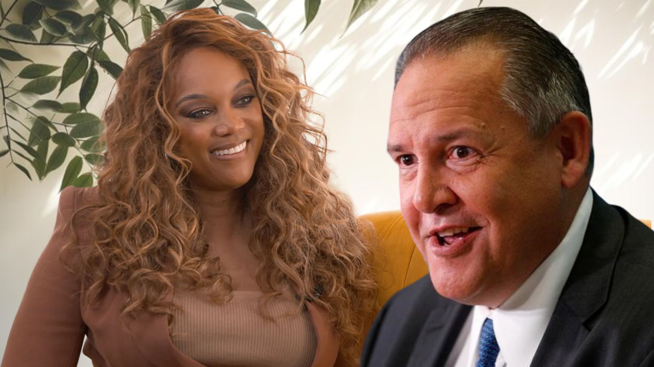 Tyra Banks and Greg Hayes